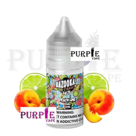 نكهه بازوكا خوخ لايم ايس سولت نيكوتين 30 مل