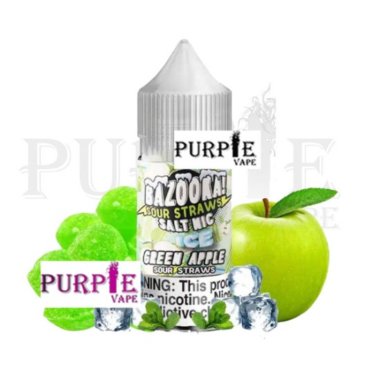 بازوكا تفاح اخضر بارد سولت نيكوتين 30 مل